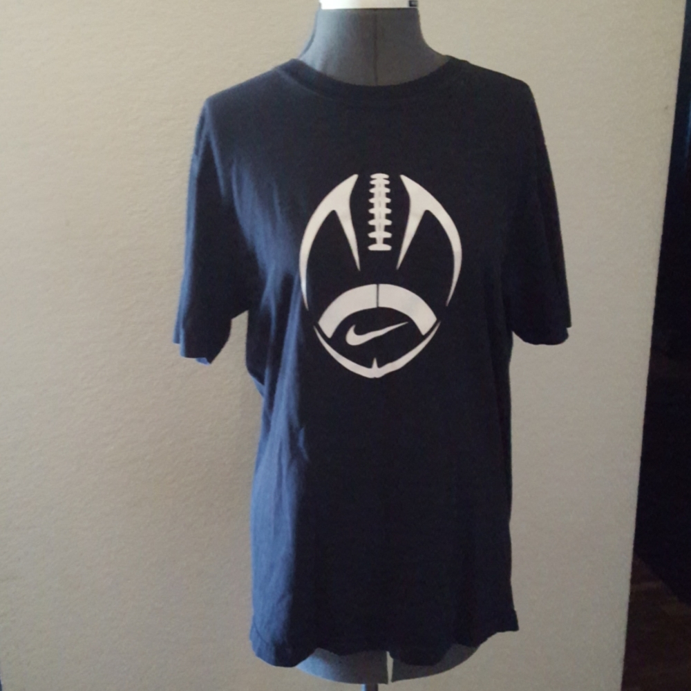 Black Football Print T-Shirt.